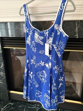 Prosperina Royal Blue Mojito Print Dress